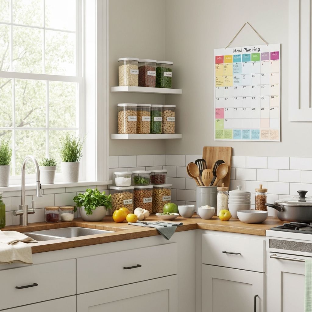 Järjestelmällinen ja hyvin organisoitu ruoan valmistus ja säilytys